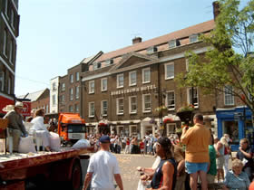 The Rose and Crown Hotel is at the centre of events, as it has been for 600 years.